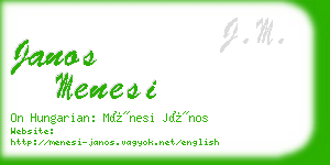 janos menesi business card